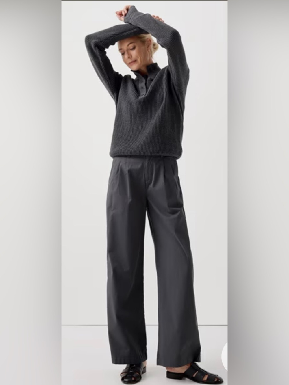 Pact Boulevard Organic Cotton Wide Leg Pants Brown